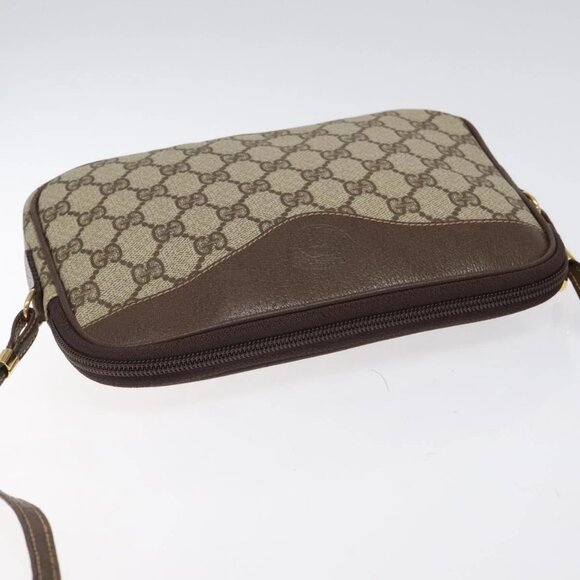 GUCCI GG Supreme Shoulder Bag PVC Beige Gold Auth - Picture 6 of 15